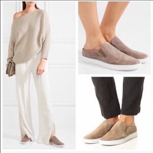 Vince Suede Verrell Slip On Beige Sneaker Size 8